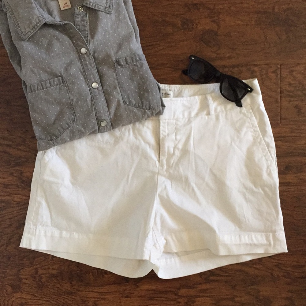 BR Martin Fit Shorts White Chino sz 10 stretch